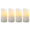 Flameless LED Pillar Candles 4-Pack, Vanilla Scented