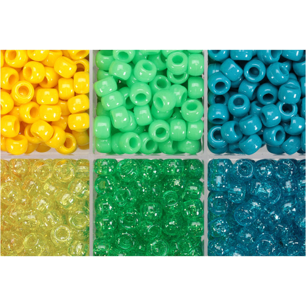 The Beadery Craft Products Assorted Pony Beads 2300 ct Box